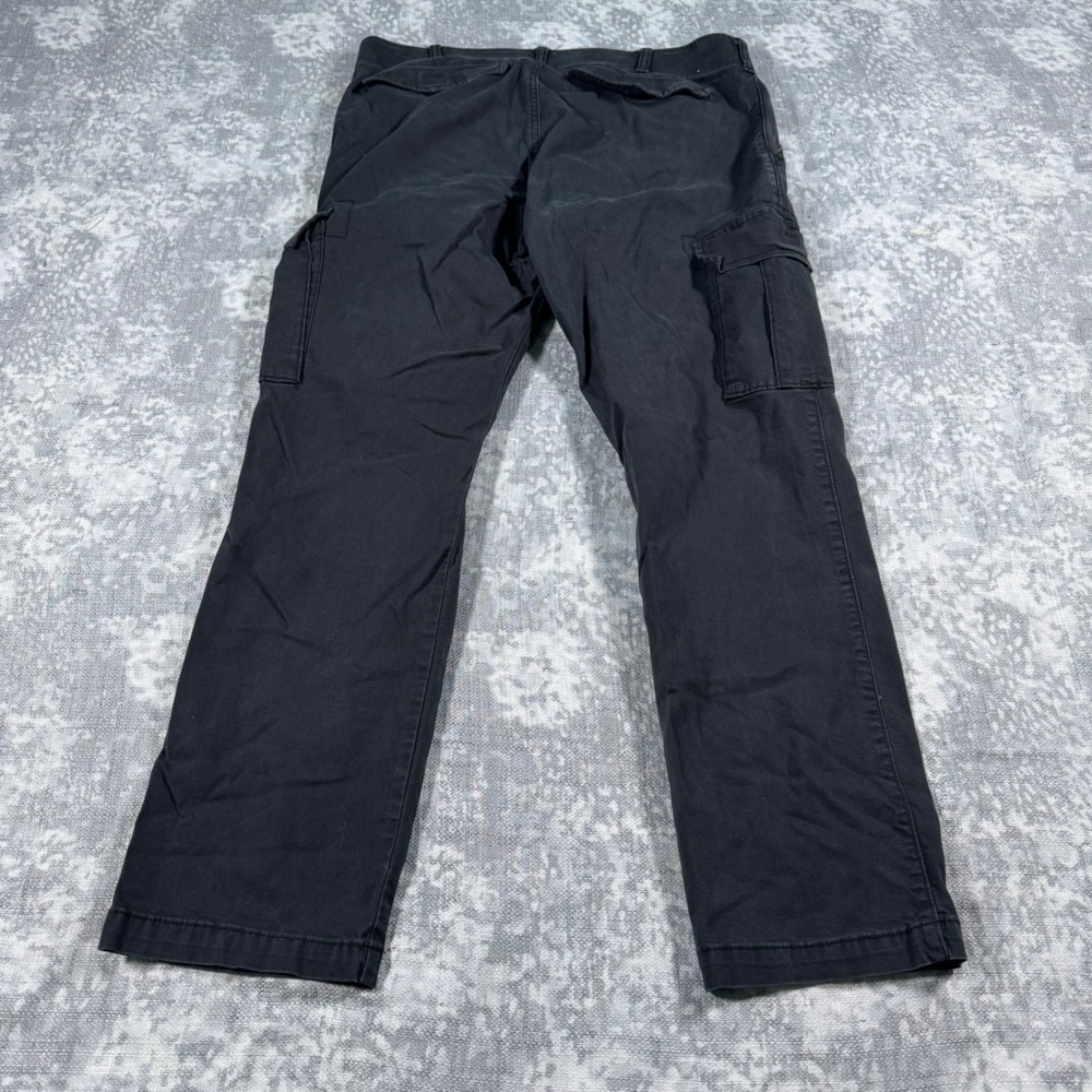 Lee Cargo Pants Mens 36x30 Black Motion Stretch Regular Fit Straight Leg Utility - Picture 8 of 10